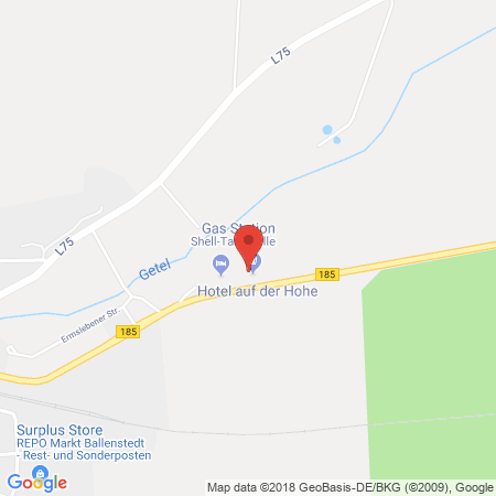 Position der Autogas-Tankstelle: Shell Station in 06493, Ballenstedt