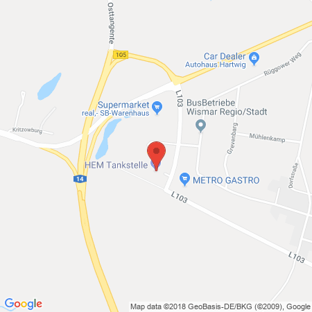 Position der Autogas-Tankstelle: HEM-Tankstelle in 23970, Kritzow
