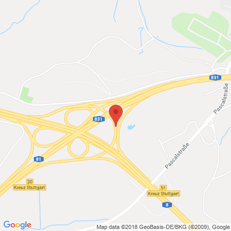 Position der Autogas-Tankstelle: BAB Wunnenstein Ost (Total) in 74360, Ilsfeld-Wunnenstein