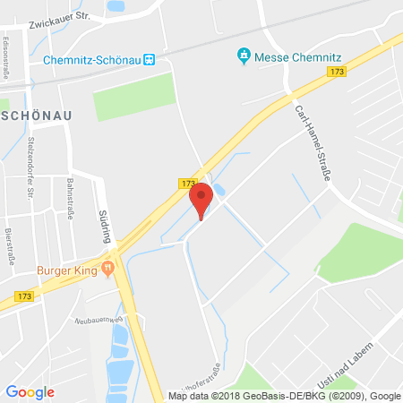 Position der Autogas-Tankstelle: Chemnitzer Autosalon in 09116, Chemnitz