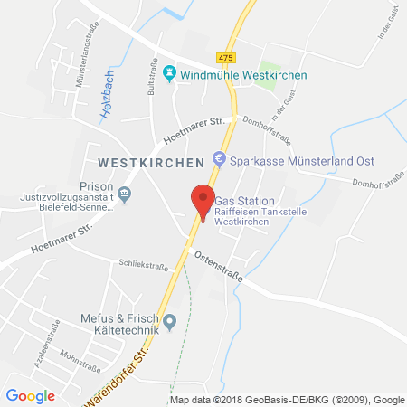 Standort der Autogas Tankstelle: Raiffeisen Beelen-Ennigerloh eG in 59320, Ennigerloh-Westkirchen