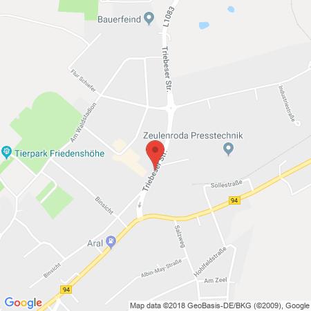 Standort der Autogas Tankstelle: Opel-Autohaus Schreiber in 07937, Zeulenroda