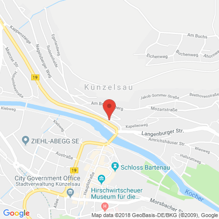 Standort der Autogas Tankstelle: ARAL Station in 74653, Künzelsau
