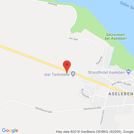 Position der Autogas-Tankstelle: STAR Tankstelle in 06317, Aseleben