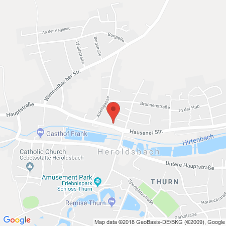 Position der Autogas-Tankstelle: OMV Heroldsbach in 91336, Heroldsbach