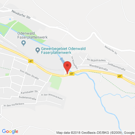 Position der Autogas-Tankstelle: Shell Station in 63916, Amorbach