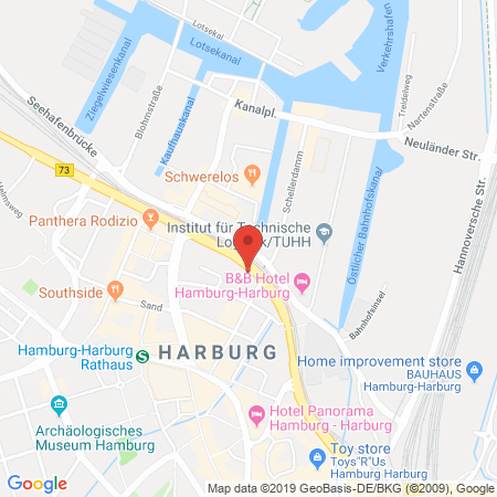 Position der Autogas-Tankstelle: JET Tankstelle in 21073, Hamburg-Harburg