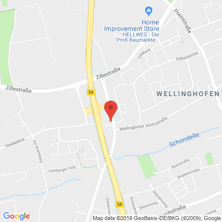 Position der Autogas-Tankstelle: Shell Station in 44265, Dortmund-Wellinghofen