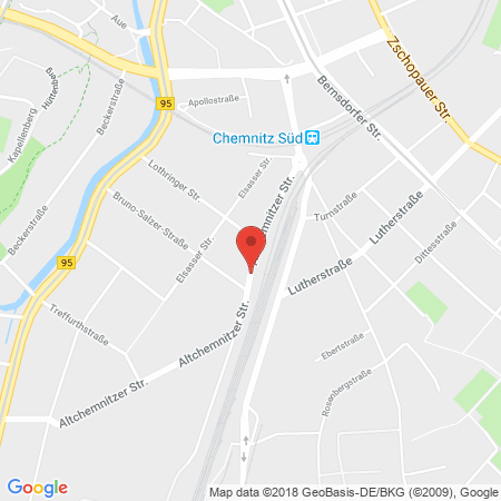 Standort der Autogas Tankstelle: Rheingaspartner Autohaus Saxonia Voit GmbH in 09120, Chemnitz