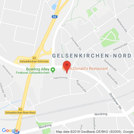 Position der Autogas-Tankstelle: HEM-Tankstelle in 45894, Gelsenkirchen