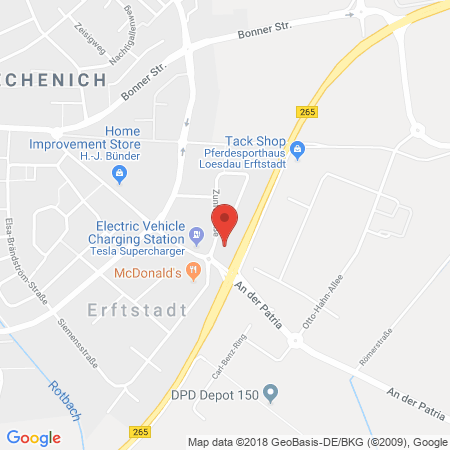 Position der Autogas-Tankstelle: Tankautomat Knauber in 50374, Erftstadt