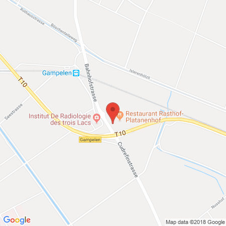 Position der Autogas-Tankstelle: Rasthof Platanenhof in 3236, Gampelen