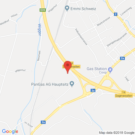 Position der Autogas-Tankstelle: PanGas Gas & More in 6252, Dagmersellen