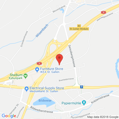 Position der Autogas-Tankstelle: PanGas Gas & More in 9015, St. Gallen