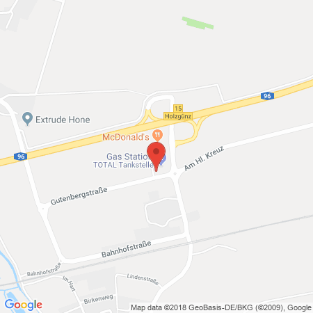 Position der Autogas-Tankstelle: TOTAL Tankstelle in 87781, Ungerhausen