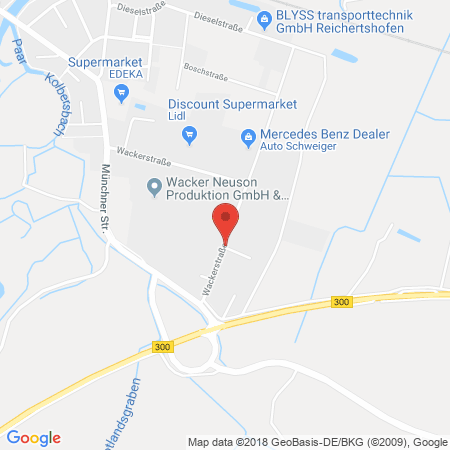 Position der Autogas-Tankstelle: Zieglmeier SB-Tankstelle in 85084, Reichertshofen