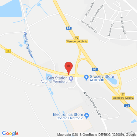 Position der Autogas-Tankstelle: 24 - Shell Autohof Wernberg-Köblitz in 92533, Wernberg-Köblitz