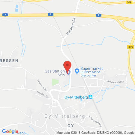 Position der Autogas-Tankstelle: AVIA Tankstelle Keslar Mineralöl GmBH in 87466, Oy-Mittelberg
