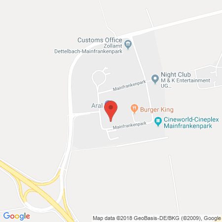 Position der Autogas-Tankstelle: Aral Tankstelle (LPG der Aral AG) in 97337, Dettelbach