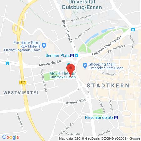 Position der Autogas-Tankstelle: JET in 45127, Essen