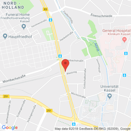 Standort der Autogas Tankstelle: ADA Autogascenter in 34127, Kassel