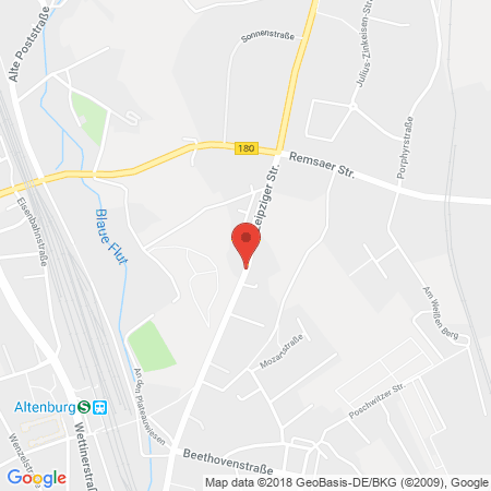 Position der Autogas-Tankstelle: Autogas Altenburg in 04600, Altenburg