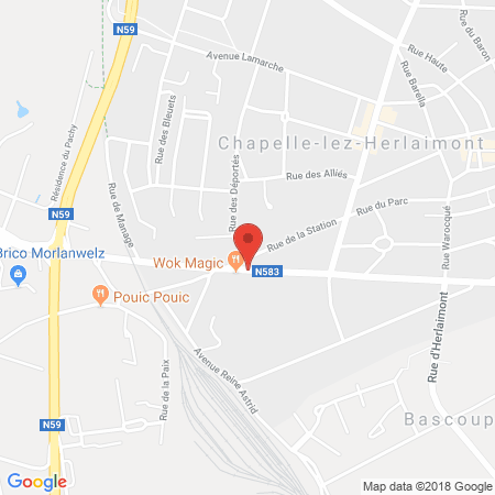 Standort der Autogas Tankstelle: Scipioni in 7160, Chapelle-lez-herlaimont