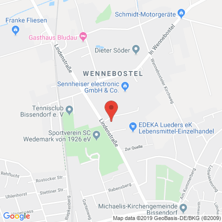 Position der Autogas-Tankstelle: Westfalen-Autogas Autohaus Leisten in 30900, Wedemark
