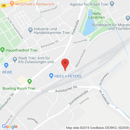 Position der Autogas-Tankstelle: Boschdienst Weiler in 54292, Trier