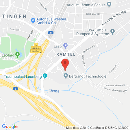 Position der Autogas-Tankstelle: Kfz-Service Schaller in 71229, Leonberg