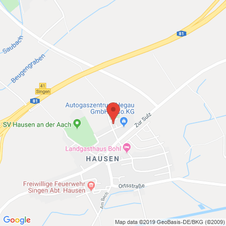 Position der Autogas-Tankstelle: Autohaus Russo in 78224, Singen-Hausen