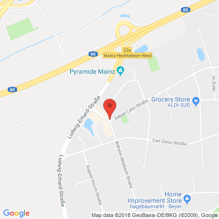 Position der Autogas-Tankstelle: Total Tankstelle in 55129, Mainz