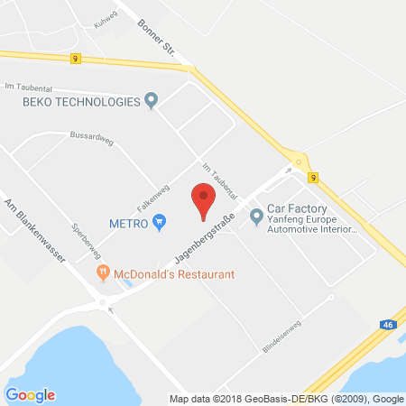 Position der Autogas-Tankstelle: HAWA Flüssiggas in 41468, Neuss