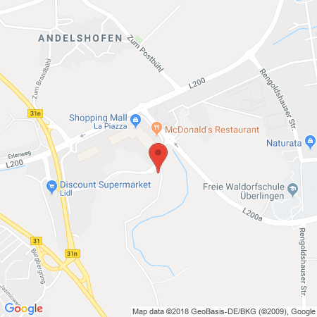 Position der Autogas-Tankstelle: HEM-Tankstelle in 88662, Überlingen 
