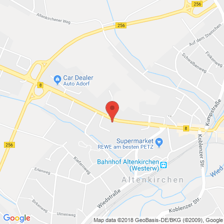 Position der Autogas-Tankstelle: Aral-Tankstelle Michael Schmidt in 57610, Altenkirchen