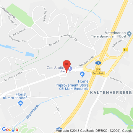 Position der Autogas-Tankstelle: Shell Station Michael Marks TS Gmbh in 51399, Burscheid