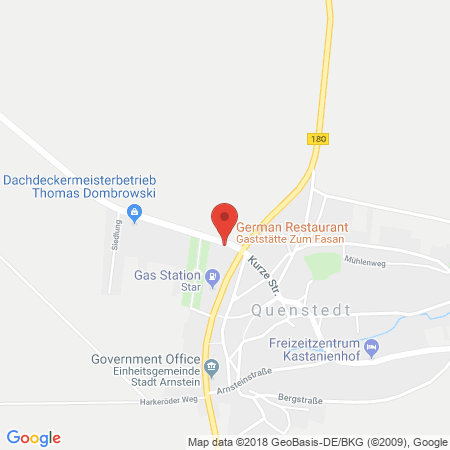 Position der Autogas-Tankstelle: Star Tankstelle in 06333,  Quenstedt