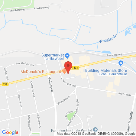 Position der Autogas-Tankstelle: HEM-Tankstelle in 22880, Wedel