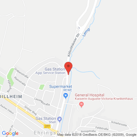 Position der Autogas-Tankstelle: AGIP in 35630, Ehrigshausen