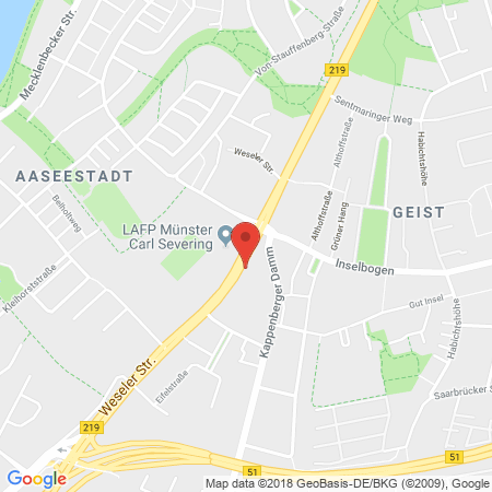 Position der Autogas-Tankstelle: Markant-Tankstelle in 48151, Münster