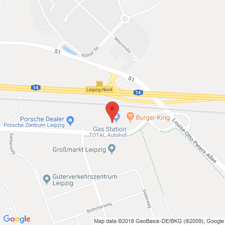 Position der Autogas-Tankstelle: Total  in 04158, Leipzig