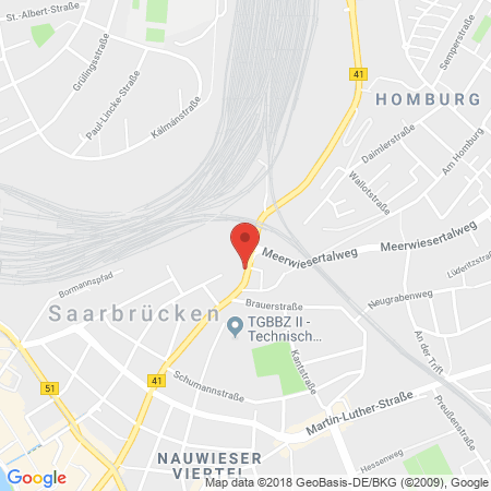 Position der Autogas-Tankstelle: Total Tankstelle in 66111, Saarbrücken 