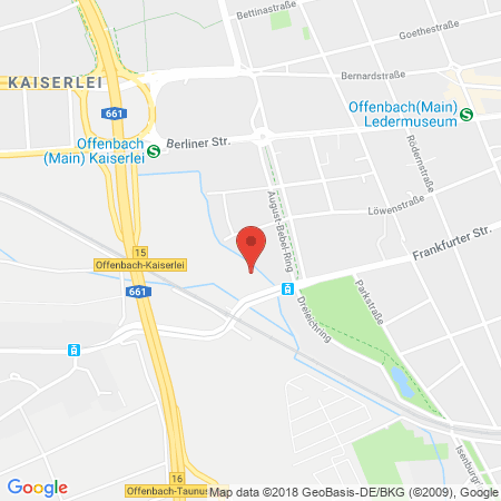Position der Autogas-Tankstelle: Autogas Frankfurt in 60599, Frankfurt am Main