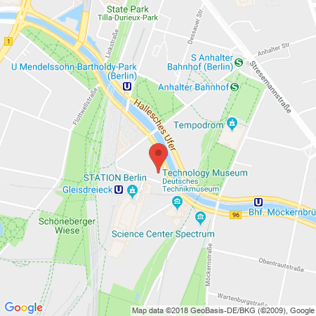 Position der Autogas-Tankstelle: Total Tankstelle in 10963, Berlin