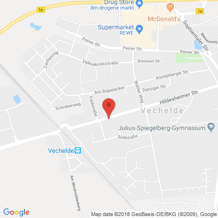 Position der Autogas-Tankstelle: TAS-Tankstelle in 38159, Vechelde