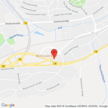 Position der Autogas-Tankstelle: RAN Station Paul Boncium in 73431, Aalen