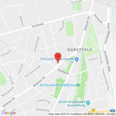 Position der Autogas-Tankstelle: Star Tankstelle in 44149, Dortmund