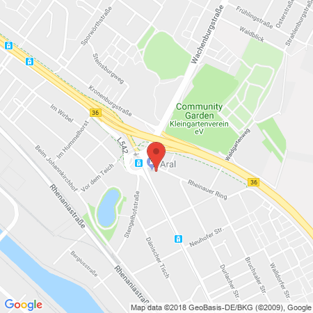 Standort der Autogas Tankstelle: Aral Tankstelle in 68219, Mannheim