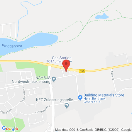 Standort der Autogas Tankstelle: Total-Tankstelle in 23936, Grevesmühlen
