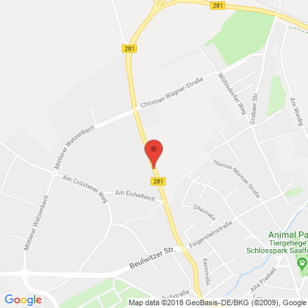 Standort der Autogas Tankstelle: Total-Tankstelle in 07318, Saalfeld